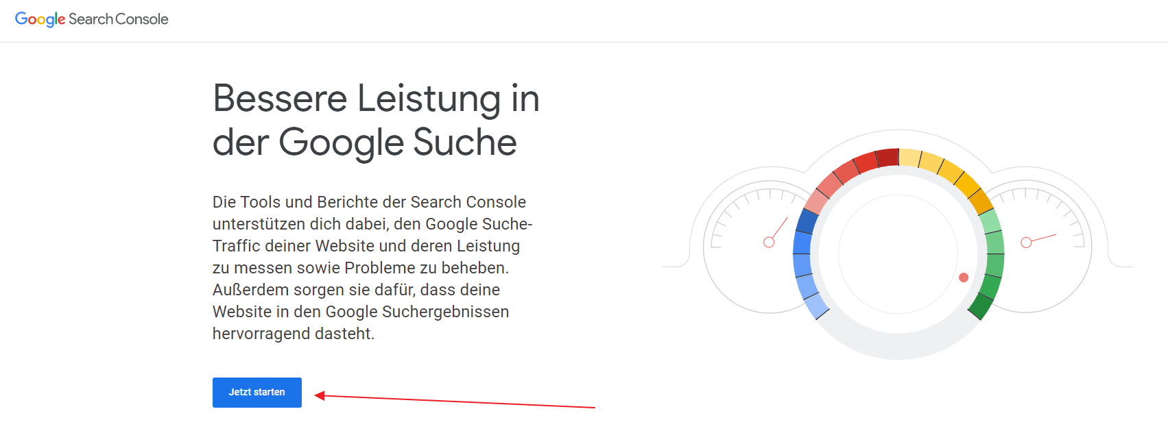 google search console jetzt starten